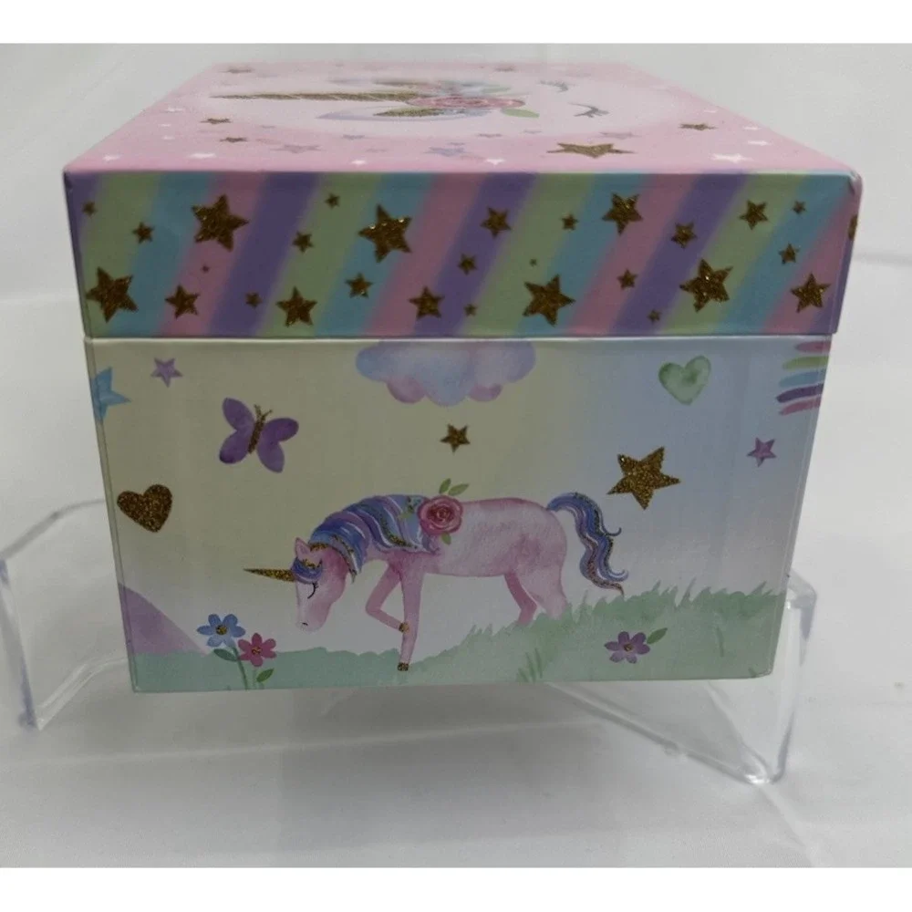Unicorn Musical Jewelry Storage Box Spinning Jewelkeeper‎ EUC Kids Keepsake